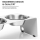 ARC Dog Bar Raised Feeding Station Stainless Steel and Steel (Grey, XL) ARC Dog Bar Raised Feeding Station Stainless Steel and Steel (Grey, XL)