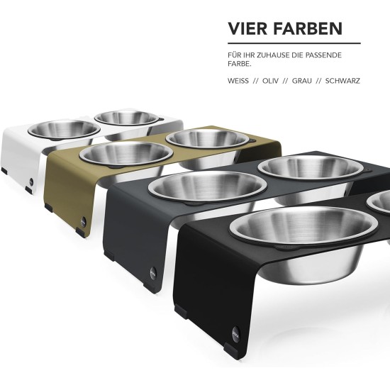 ARC Dog Bar Raised Feeding Station Stainless Steel and Steel (Grey, XL) ARC Dog Bar Raised Feeding Station Stainless Steel and Steel (Grey, XL)