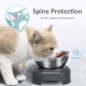 AYADA Raised Cat Bowl Stainless Steel Cat Food and Water Anti Vomiting Raised with Stand Ergonomic Raised Slant Tilted 15 Angle Metal Single Bowl Kitten