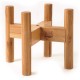 Adjustable Dog Bowl Stand - Raised Raised Pet Bowl Holder - Width (Extendable 7-10") - Natural Bamboo Adjustable Dog Bowl Stand - Raised Raised Pet Bowl Holder - Width (Extendable 7-10") - Natural Bamboo