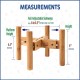 Adjustable Dog Bowl Stand - Raised Raised Pet Bowl Holder - Width (Extendable 7-10") - Natural Bamboo