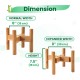 Adjustable Dog Bowl Stand - Raised Raised Pet Bowl Holder - Width (Extendable 7-10") - Natural Bamboo Adjustable Dog Bowl Stand - Raised Raised Pet Bowl Holder - Width (Extendable 7-10") - Natural Bamboo