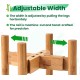 Adjustable Dog Bowl Stand - Raised Raised Pet Bowl Holder - Width (Extendable 7-10") - Natural Bamboo Adjustable Dog Bowl Stand - Raised Raised Pet Bowl Holder - Width (Extendable 7-10") - Natural Bamboo