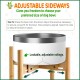 Adjustable Dog Bowl Stand - Raised Raised Pet Bowl Holder - Width (Extendable 7-10") - Natural Bamboo Adjustable Dog Bowl Stand - Raised Raised Pet Bowl Holder - Width (Extendable 7-10") - Natural Bamboo