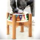 Adjustable Dog Bowl Stand - Raised Raised Pet Bowl Holder - Width (Extendable 7-10") - Natural Bamboo Adjustable Dog Bowl Stand - Raised Raised Pet Bowl Holder - Width (Extendable 7-10") - Natural Bamboo