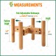 Adjustable Dog Bowl Stand - Raised Raised Pet Bowl Holder - Width (Extendable 7-10") - Natural Bamboo Adjustable Dog Bowl Stand - Raised Raised Pet Bowl Holder - Width (Extendable 7-10") - Natural Bamboo