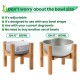 Adjustable Dog Bowl Stand - Raised Raised Pet Bowl Holder - Width (Extendable 7-10") - Natural Bamboo Adjustable Dog Bowl Stand - Raised Raised Pet Bowl Holder - Width (Extendable 7-10") - Natural Bamboo