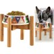 Adjustable Dog Bowl Stand - Raised Raised Pet Bowl Holder - Width (Extendable 7-10") - Natural Bamboo Adjustable Dog Bowl Stand - Raised Raised Pet Bowl Holder - Width (Extendable 7-10") - Natural Bamboo