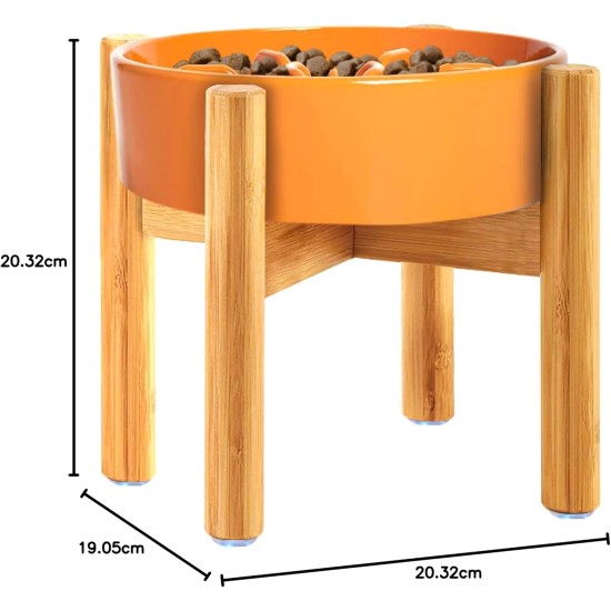 Adjustable Dog Bowl Stand - Raised Raised Pet Bowl Holder - Width (Extendable 7-10") - Natural Bamboo Adjustable Dog Bowl Stand - Raised Raised Pet Bowl Holder - Width (Extendable 7-10") - Natural Bamboo