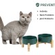 Adjustable Raised Double Bowl Set Ceramic with Stand, 2 Heights Elevated Food and Water Bowls for Puppies, Cats, Kittens, Weighted Dog Bowls (5.1 inch, 13 oz, Grey) Adjustable Raised Double Bowl Set Ceramic with Stand, 2 Heights Elevated Food and Water Bowls for Puppies, Cats, Kittens, Weighted Dog Bowls (5.1 inch, 13 oz, Grey)