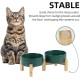 Adjustable Raised Double Bowl Set Ceramic with Stand, 2 Heights Elevated Food and Water Bowls for Puppies, Cats, Kittens, Weighted Dog Bowls (5.1 inch, 13 oz, Grey) Adjustable Raised Double Bowl Set Ceramic with Stand, 2 Heights Elevated Food and Water Bowls for Puppies, Cats, Kittens, Weighted Dog Bowls (5.1 inch, 13 oz, Grey)