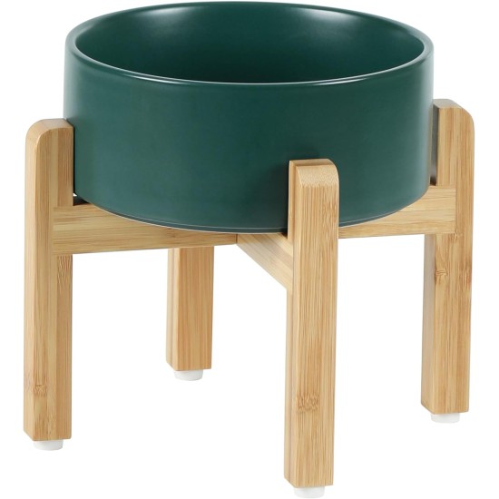 Adjustable Raised Double Bowl Set Ceramic with Stand, 2 Heights Elevated Food and Water Bowls for Puppies, Cats, Kittens, Weighted Dog Bowls (5.1 inch, 13 oz, Grey) Adjustable Raised Double Bowl Set Ceramic with Stand, 2 Heights Elevated Food and Water Bowls for Puppies, Cats, Kittens, Weighted Dog Bowls (5.1 inch, 13 oz, Grey)