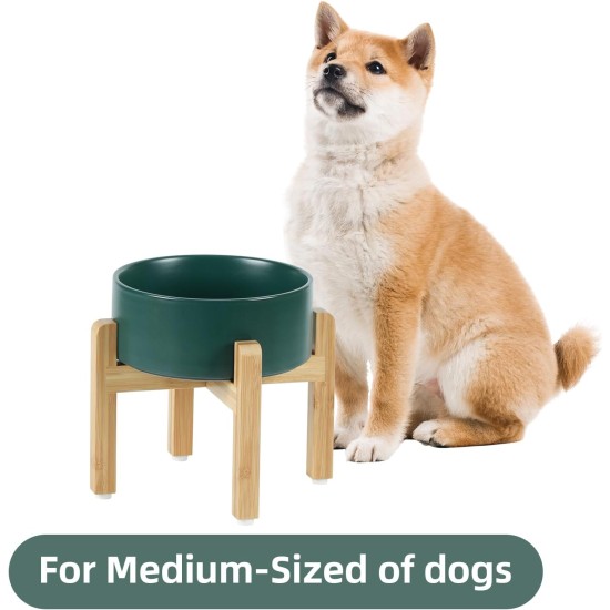 Adjustable Raised Double Bowl Set Ceramic with Stand, 2 Heights Elevated Food and Water Bowls for Puppies, Cats, Kittens, Weighted Dog Bowls (5.1 inch, 13 oz, Grey) Adjustable Raised Double Bowl Set Ceramic with Stand, 2 Heights Elevated Food and Water Bowls for Puppies, Cats, Kittens, Weighted Dog Bowls (5.1 inch, 13 oz, Grey)