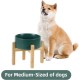 Adjustable Raised Double Bowl Set Ceramic with Stand, 2 Heights Elevated Food and Water Bowls for Puppies, Cats, Kittens, Weighted Dog Bowls (5.1 inch, 13 oz, Grey) Adjustable Raised Double Bowl Set Ceramic with Stand, 2 Heights Elevated Food and Water Bowls for Puppies, Cats, Kittens, Weighted Dog Bowls (5.1 inch, 13 oz, Grey)