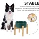 Adjustable Raised Double Bowl Set Ceramic with Stand, 2 Heights Elevated Food and Water Bowls for Puppies, Cats, Kittens, Weighted Dog Bowls (5.1 inch, 13 oz, Grey) Adjustable Raised Double Bowl Set Ceramic with Stand, 2 Heights Elevated Food and Water Bowls for Puppies, Cats, Kittens, Weighted Dog Bowls (5.1 inch, 13 oz, Grey)