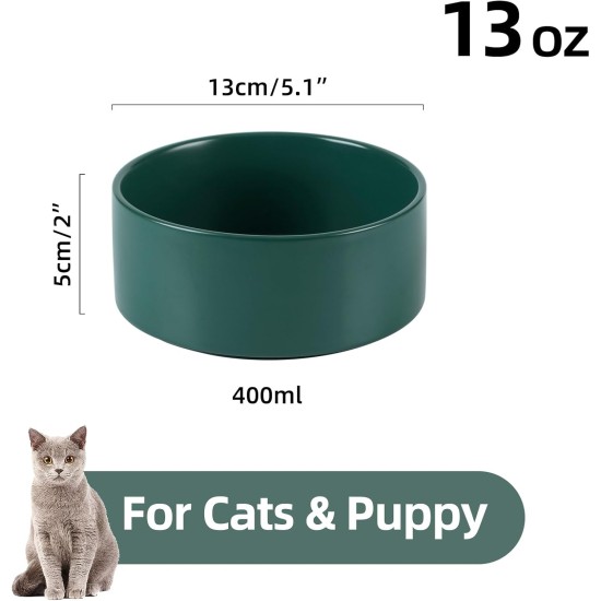 Adjustable Raised Double Bowl Set Ceramic with Stand, 2 Heights Elevated Food and Water Bowls for Puppies, Cats, Kittens, Weighted Dog Bowls (5.1 inch, 13 oz, Grey) Adjustable Raised Double Bowl Set Ceramic with Stand, 2 Heights Elevated Food and Water Bowls for Puppies, Cats, Kittens, Weighted Dog Bowls (5.1 inch, 13 oz, Grey)