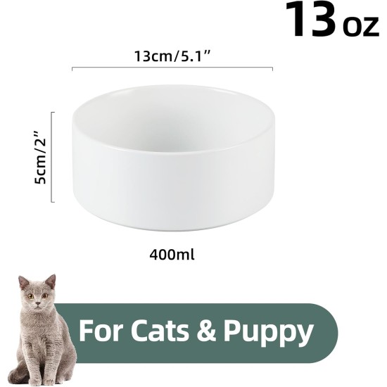 Adjustable Raised Double Bowl Set Ceramic with Stand, 2 Heights Elevated Food and Water Bowls for Puppies, Cats, Kittens, Weighted Dog Bowls (5.1 inch, 13 oz, Grey) Adjustable Raised Double Bowl Set Ceramic with Stand, 2 Heights Elevated Food and Water Bowls for Puppies, Cats, Kittens, Weighted Dog Bowls (5.1 inch, 13 oz, Grey)