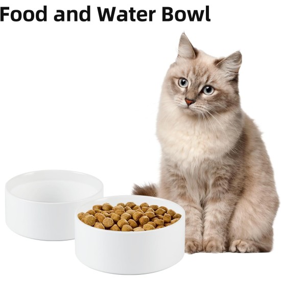 Adjustable Raised Double Bowl Set Ceramic with Stand, 2 Heights Elevated Food and Water Bowls for Puppies, Cats, Kittens, Weighted Dog Bowls (5.1 inch, 13 oz, Grey) Adjustable Raised Double Bowl Set Ceramic with Stand, 2 Heights Elevated Food and Water Bowls for Puppies, Cats, Kittens, Weighted Dog Bowls (5.1 inch, 13 oz, Grey)