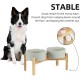 Adjustable Raised Double Bowl Set Ceramic with Stand, 2 Heights Elevated Food and Water Bowls for Puppies, Cats, Kittens, Weighted Dog Bowls (5.1 inch, 13 oz, Grey) Adjustable Raised Double Bowl Set Ceramic with Stand, 2 Heights Elevated Food and Water Bowls for Puppies, Cats, Kittens, Weighted Dog Bowls (5.1 inch, 13 oz, Grey)