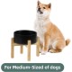 Adjustable Raised Double Bowl Set Ceramic with Stand, 2 Heights Elevated Food and Water Bowls for Puppies, Cats, Kittens, Weighted Dog Bowls (5.1 inch, 13 oz, Grey) Adjustable Raised Double Bowl Set Ceramic with Stand, 2 Heights Elevated Food and Water Bowls for Puppies, Cats, Kittens, Weighted Dog Bowls (5.1 inch, 13 oz, Grey)