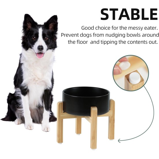 Adjustable Raised Double Bowl Set Ceramic with Stand, 2 Heights Elevated Food and Water Bowls for Puppies, Cats, Kittens, Weighted Dog Bowls (5.1 inch, 13 oz, Grey) Adjustable Raised Double Bowl Set Ceramic with Stand, 2 Heights Elevated Food and Water Bowls for Puppies, Cats, Kittens, Weighted Dog Bowls (5.1 inch, 13 oz, Grey)