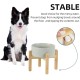 Adjustable Raised Double Bowl Set Ceramic with Stand, 2 Heights Elevated Food and Water Bowls for Puppies, Cats, Kittens, Weighted Dog Bowls (5.1 inch, 13 oz, Grey) Adjustable Raised Double Bowl Set Ceramic with Stand, 2 Heights Elevated Food and Water Bowls for Puppies, Cats, Kittens, Weighted Dog Bowls (5.1 inch, 13 oz, Grey)