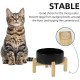 Adjustable Raised Double Bowl Set Ceramic with Stand, 2 Heights Elevated Food and Water Bowls for Puppies, Cats, Kittens, Weighted Dog Bowls (5.1 inch, 13 oz, Grey) Adjustable Raised Double Bowl Set Ceramic with Stand, 2 Heights Elevated Food and Water Bowls for Puppies, Cats, Kittens, Weighted Dog Bowls (5.1 inch, 13 oz, Grey)