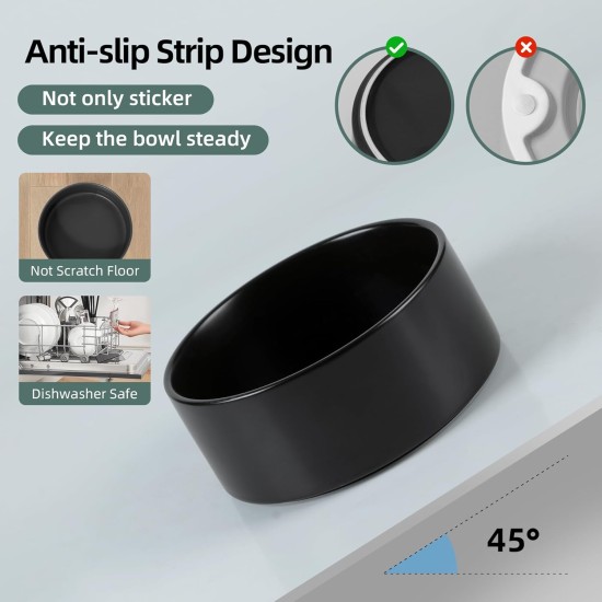 Adjustable Raised Double Bowl Set Ceramic with Stand, 2 Heights Elevated Food and Water Bowls for Puppies, Cats, Kittens, Weighted Dog Bowls (5.1 inch, 13 oz, Grey) Adjustable Raised Double Bowl Set Ceramic with Stand, 2 Heights Elevated Food and Water Bowls for Puppies, Cats, Kittens, Weighted Dog Bowls (5.1 inch, 13 oz, Grey)