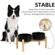 Adjustable Raised Double Bowl Set Ceramic with Stand, 2 Heights Elevated Food and Water Bowls for Puppies, Cats, Kittens, Weighted Dog Bowls (5.1 inch, 13 oz, Grey) Adjustable Raised Double Bowl Set Ceramic with Stand, 2 Heights Elevated Food and Water Bowls for Puppies, Cats, Kittens, Weighted Dog Bowls (5.1 inch, 13 oz, Grey)
