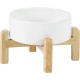 Adjustable Raised Double Bowl Set Ceramic with Stand, 2 Heights Elevated Food and Water Bowls for Puppies, Cats, Kittens, Weighted Dog Bowls (5.1 inch, 13 oz, Grey) Adjustable Raised Double Bowl Set Ceramic with Stand, 2 Heights Elevated Food and Water Bowls for Puppies, Cats, Kittens, Weighted Dog Bowls (5.1 inch, 13 oz, Grey)