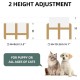 Adjustable Raised Double Bowl Set Ceramic with Stand, 2 Heights Elevated Food and Water Bowls for Puppies, Cats, Kittens, Weighted Dog Bowls (5.1 inch, 13 oz, Grey) Adjustable Raised Double Bowl Set Ceramic with Stand, 2 Heights Elevated Food and Water Bowls for Puppies, Cats, Kittens, Weighted Dog Bowls (5.1 inch, 13 oz, Grey)