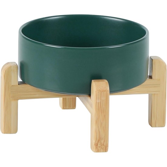 Adjustable Raised Double Bowl Set Ceramic with Stand, 2 Heights Elevated Food and Water Bowls for Puppies, Cats, Kittens, Weighted Dog Bowls (5.1 inch, 13 oz, Grey) Adjustable Raised Double Bowl Set Ceramic with Stand, 2 Heights Elevated Food and Water Bowls for Puppies, Cats, Kittens, Weighted Dog Bowls (5.1 inch, 13 oz, Grey)