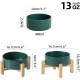 Adjustable Raised Double Bowl Set Ceramic with Stand, 2 Heights Elevated Food and Water Bowls for Puppies, Cats, Kittens, Weighted Dog Bowls (5.1 inch, 13 oz, Grey) Adjustable Raised Double Bowl Set Ceramic with Stand, 2 Heights Elevated Food and Water Bowls for Puppies, Cats, Kittens, Weighted Dog Bowls (5.1 inch, 13 oz, Grey)