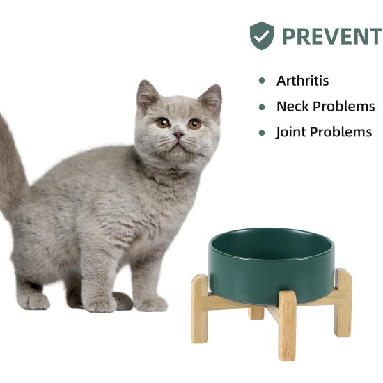 Adjustable Raised Double Bowl Set Ceramic with Stand, 2 Heights Elevated Food and Water Bowls for Puppies, Cats, Kittens, Weighted Dog Bowls (5.1 inch, 13 oz, Grey) Adjustable Raised Double Bowl Set Ceramic with Stand, 2 Heights Elevated Food and Water Bowls for Puppies, Cats, Kittens, Weighted Dog Bowls (5.1 inch, 13 oz, Grey)
