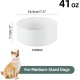Adjustable Raised Double Bowl Set Ceramic with Stand, 2 Heights Elevated Food and Water Bowls for Puppies, Cats, Kittens, Weighted Dog Bowls (5.1 inch, 13 oz, Grey) Adjustable Raised Double Bowl Set Ceramic with Stand, 2 Heights Elevated Food and Water Bowls for Puppies, Cats, Kittens, Weighted Dog Bowls (5.1 inch, 13 oz, Grey)