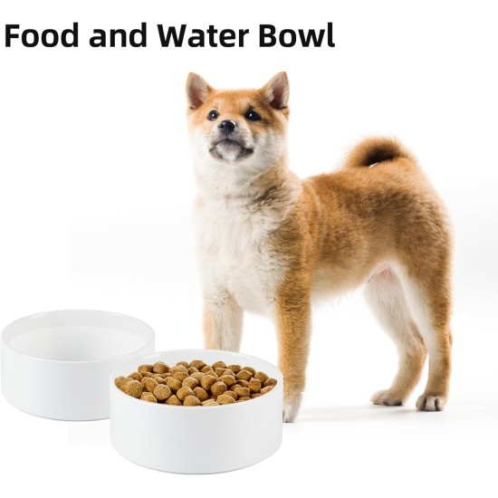 Adjustable Raised Double Bowl Set Ceramic with Stand, 2 Heights Elevated Food and Water Bowls for Puppies, Cats, Kittens, Weighted Dog Bowls (5.1 inch, 13 oz, Grey) Adjustable Raised Double Bowl Set Ceramic with Stand, 2 Heights Elevated Food and Water Bowls for Puppies, Cats, Kittens, Weighted Dog Bowls (5.1 inch, 13 oz, Grey)