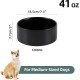 Adjustable Raised Double Bowl Set Ceramic with Stand, 2 Heights Elevated Food and Water Bowls for Puppies, Cats, Kittens, Weighted Dog Bowls (5.1 inch, 13 oz, Grey) Adjustable Raised Double Bowl Set Ceramic with Stand, 2 Heights Elevated Food and Water Bowls for Puppies, Cats, Kittens, Weighted Dog Bowls (5.1 inch, 13 oz, Grey)