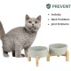 Adjustable Raised Double Bowl Set Ceramic with Stand, 2 Heights Elevated Food and Water Bowls for Puppies, Cats, Kittens, Weighted Dog Bowls (5.1 inch, 13 oz, Grey) Adjustable Raised Double Bowl Set Ceramic with Stand, 2 Heights Elevated Food and Water Bowls for Puppies, Cats, Kittens, Weighted Dog Bowls (5.1 inch, 13 oz, Grey)