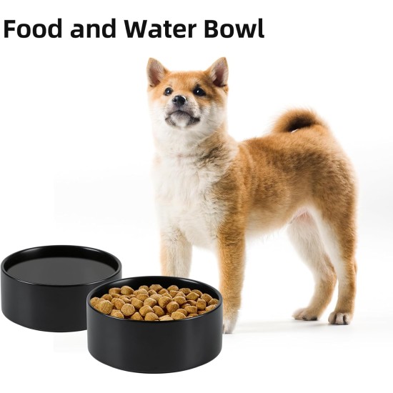 Adjustable Raised Double Bowl Set Ceramic with Stand, 2 Heights Elevated Food and Water Bowls for Puppies, Cats, Kittens, Weighted Dog Bowls (5.1 inch, 13 oz, Grey) Adjustable Raised Double Bowl Set Ceramic with Stand, 2 Heights Elevated Food and Water Bowls for Puppies, Cats, Kittens, Weighted Dog Bowls (5.1 inch, 13 oz, Grey)