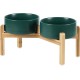Adjustable Raised Double Bowl Set Ceramic with Stand, 2 Heights Elevated Food and Water Bowls for Puppies, Cats, Kittens, Weighted Dog Bowls (5.1 inch, 13 oz, Grey) Adjustable Raised Double Bowl Set Ceramic with Stand, 2 Heights Elevated Food and Water Bowls for Puppies, Cats, Kittens, Weighted Dog Bowls (5.1 inch, 13 oz, Grey)