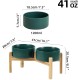 Adjustable Raised Double Bowl Set Ceramic with Stand, 2 Heights Elevated Food and Water Bowls for Puppies, Cats, Kittens, Weighted Dog Bowls (5.1 inch, 13 oz, Grey) Adjustable Raised Double Bowl Set Ceramic with Stand, 2 Heights Elevated Food and Water Bowls for Puppies, Cats, Kittens, Weighted Dog Bowls (5.1 inch, 13 oz, Grey)