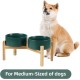 Adjustable Raised Double Bowl Set Ceramic with Stand, 2 Heights Elevated Food and Water Bowls for Puppies, Cats, Kittens, Weighted Dog Bowls (5.1 inch, 13 oz, Grey) Adjustable Raised Double Bowl Set Ceramic with Stand, 2 Heights Elevated Food and Water Bowls for Puppies, Cats, Kittens, Weighted Dog Bowls (5.1 inch, 13 oz, Grey)