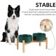 Adjustable Raised Double Bowl Set Ceramic with Stand, 2 Heights Elevated Food and Water Bowls for Puppies, Cats, Kittens, Weighted Dog Bowls (5.1 inch, 13 oz, Grey) Adjustable Raised Double Bowl Set Ceramic with Stand, 2 Heights Elevated Food and Water Bowls for Puppies, Cats, Kittens, Weighted Dog Bowls (5.1 inch, 13 oz, Grey)