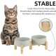 Adjustable Raised Double Bowl Set Ceramic with Stand, 2 Heights Elevated Food and Water Bowls for Puppies, Cats, Kittens, Weighted Dog Bowls (5.1 inch, 13 oz, Grey) Adjustable Raised Double Bowl Set Ceramic with Stand, 2 Heights Elevated Food and Water Bowls for Puppies, Cats, Kittens, Weighted Dog Bowls (5.1 inch, 13 oz, Grey)