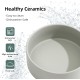 Adjustable Raised Double Bowl Set Ceramic with Stand, 2 Heights Elevated Food and Water Bowls for Puppies, Cats, Kittens, Weighted Dog Bowls (5.1 inch, 13 oz, Grey) Adjustable Raised Double Bowl Set Ceramic with Stand, 2 Heights Elevated Food and Water Bowls for Puppies, Cats, Kittens, Weighted Dog Bowls (5.1 inch, 13 oz, Grey)