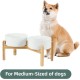 Adjustable Raised Double Bowl Set Ceramic with Stand, 2 Heights Elevated Food and Water Bowls for Puppies, Cats, Kittens, Weighted Dog Bowls (5.1 inch, 13 oz, Grey) Adjustable Raised Double Bowl Set Ceramic with Stand, 2 Heights Elevated Food and Water Bowls for Puppies, Cats, Kittens, Weighted Dog Bowls (5.1 inch, 13 oz, Grey)