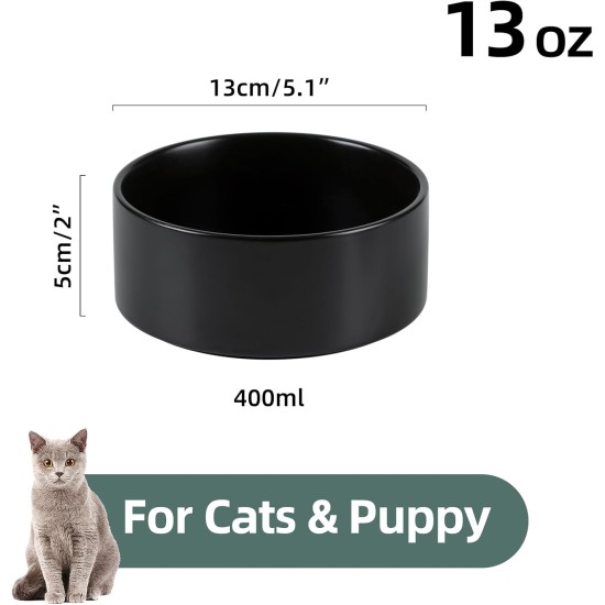 Adjustable Raised Double Bowl Set Ceramic with Stand, 2 Heights Elevated Food and Water Bowls for Puppies, Cats, Kittens, Weighted Dog Bowls (5.1 inch, 13 oz, Grey) Adjustable Raised Double Bowl Set Ceramic with Stand, 2 Heights Elevated Food and Water Bowls for Puppies, Cats, Kittens, Weighted Dog Bowls (5.1 inch, 13 oz, Grey)