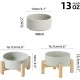 Adjustable Raised Double Bowl Set Ceramic with Stand, 2 Heights Elevated Food and Water Bowls for Puppies, Cats, Kittens, Weighted Dog Bowls (5.1 inch, 13 oz, Grey) Adjustable Raised Double Bowl Set Ceramic with Stand, 2 Heights Elevated Food and Water Bowls for Puppies, Cats, Kittens, Weighted Dog Bowls (5.1 inch, 13 oz, Grey)