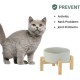 Adjustable Raised Double Bowl Set Ceramic with Stand, 2 Heights Elevated Food and Water Bowls for Puppies, Cats, Kittens, Weighted Dog Bowls (5.1 inch, 13 oz, Grey) Adjustable Raised Double Bowl Set Ceramic with Stand, 2 Heights Elevated Food and Water Bowls for Puppies, Cats, Kittens, Weighted Dog Bowls (5.1 inch, 13 oz, Grey)