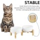Adjustable Raised Double Bowl Set Ceramic with Stand, 2 Heights Elevated Food and Water Bowls for Puppies, Cats, Kittens, Weighted Dog Bowls (5.1 inch, 13 oz, Grey) Adjustable Raised Double Bowl Set Ceramic with Stand, 2 Heights Elevated Food and Water Bowls for Puppies, Cats, Kittens, Weighted Dog Bowls (5.1 inch, 13 oz, Grey)
